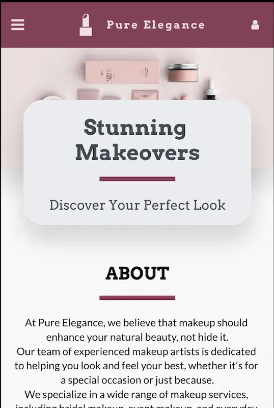 Responsive website templates 16 Pure Elegance template for smartphone