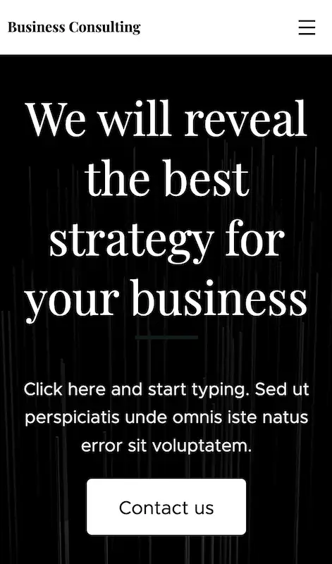 Responsive website templates 18 Business Consulting template for smartphone