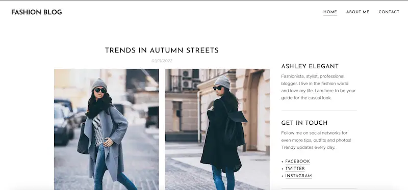 Responsive website templates 19 Fashion blog template for desktop