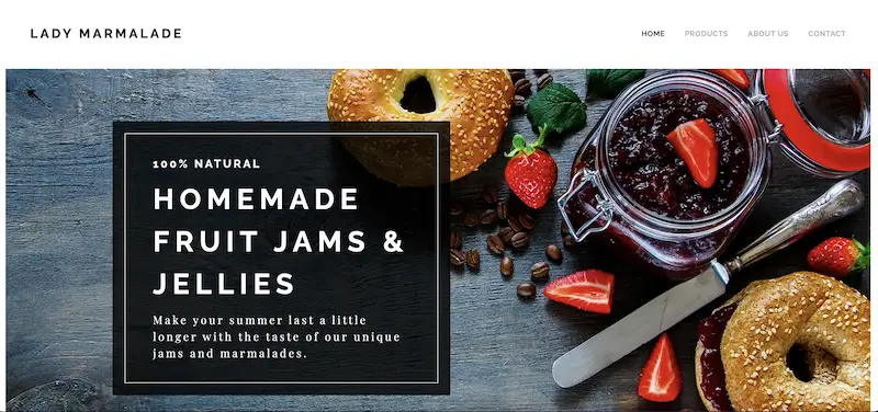 Responsive website templates 21 Marmalade Maker template for desktop