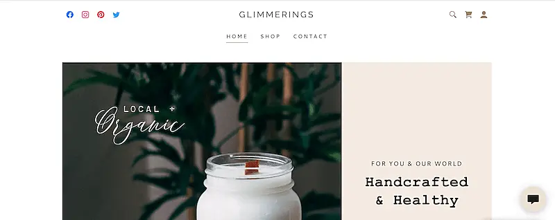 Glimmerings template for desktop 