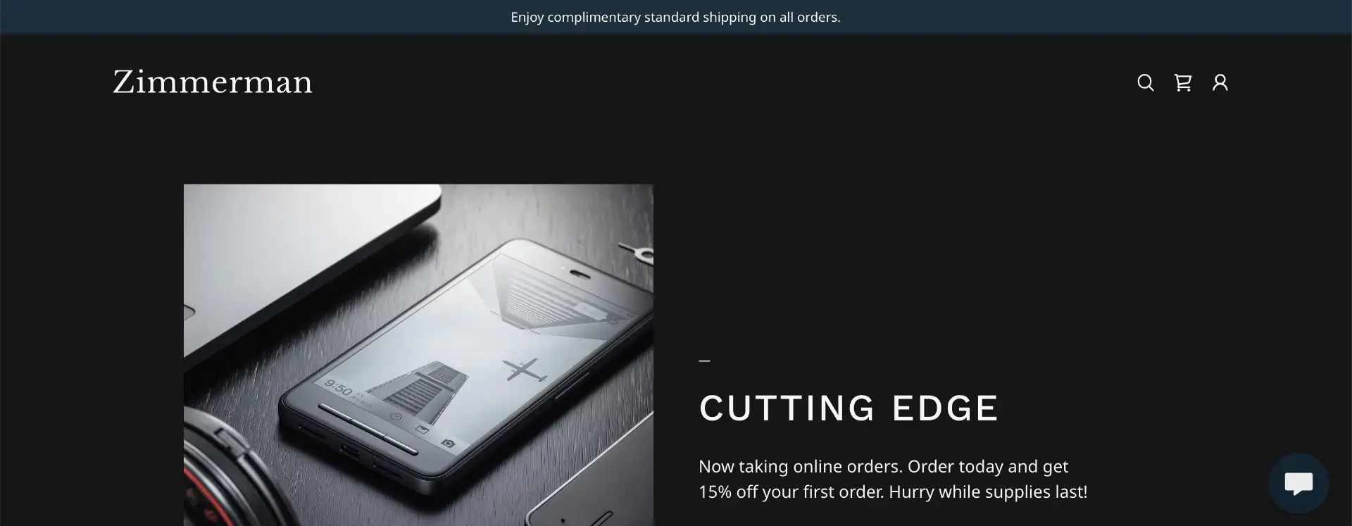 Responsive website templates 29 Simple Store template for desktop