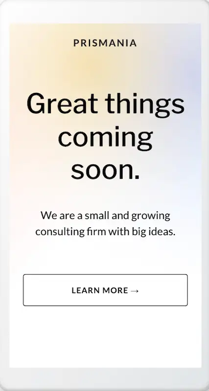 Responsive website templates 32 Prismania template for smartphone