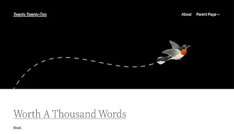 Twenty-Twenty-Two template for desktop