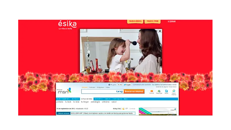 exibição de um anúncio rich media de vídeo