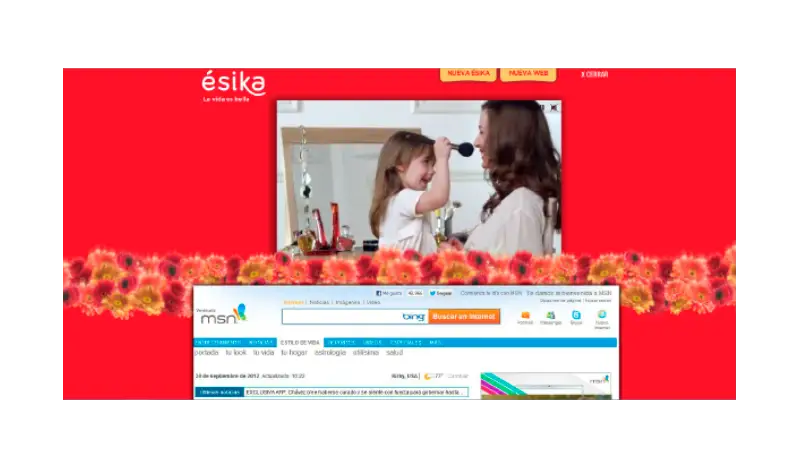 exibição de um anúncio rich media de vídeo