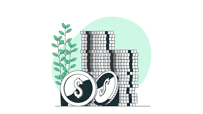 Imagem vetorizada de moedas empilhadas