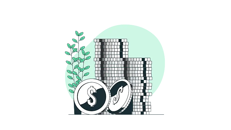 Imagem vetorizada de moedas empilhadas