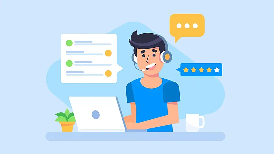 Ilustración conceptual de operador de SAC online