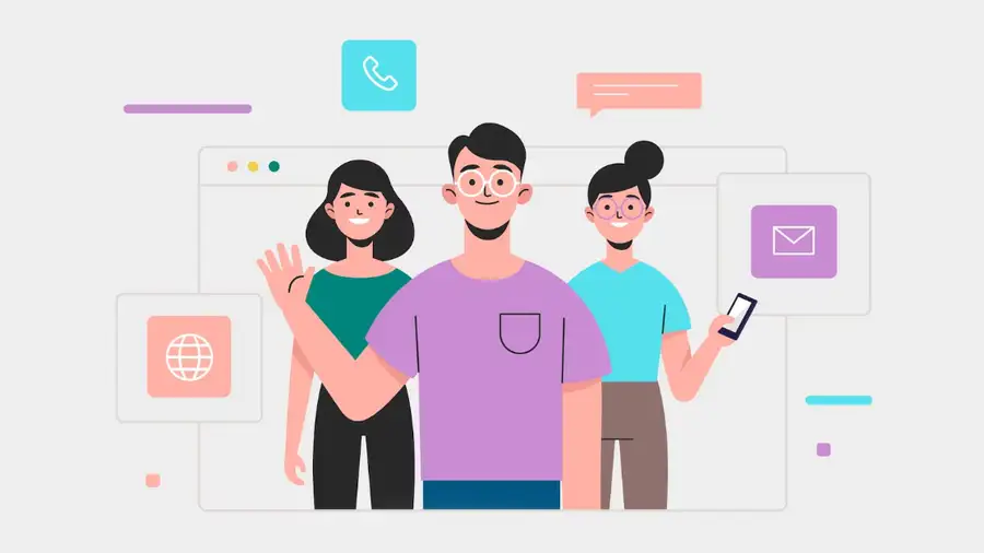 Ilustración conceptual de operadores online