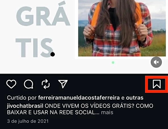 Captura de tela do Instagram