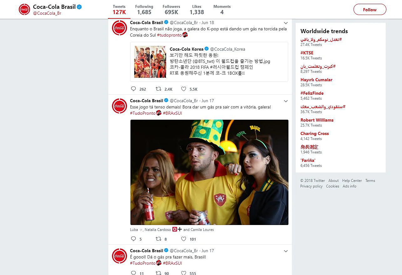 Coca Cola Brasil Twitter