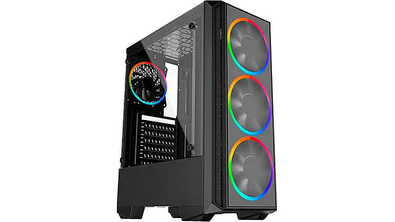 imagem de um setup gamer Skill Gaming com iluminação RGB