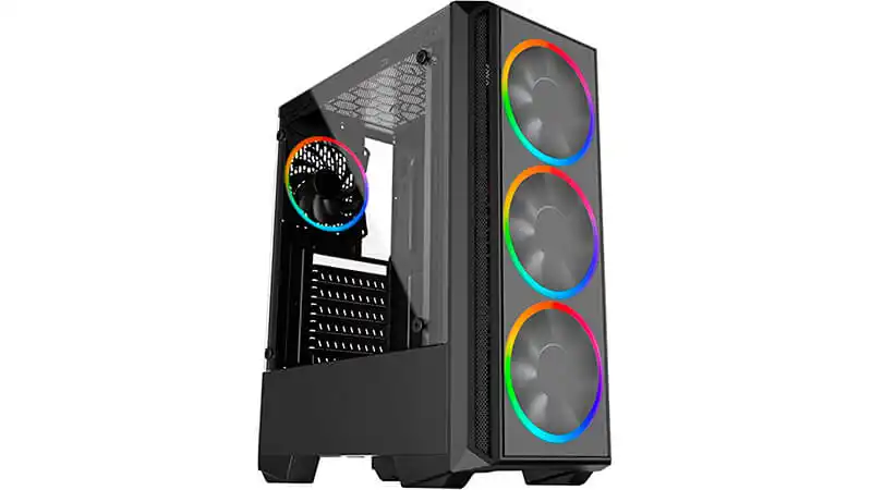 imagem de um setup gamer Skill Gaming com iluminação RGB