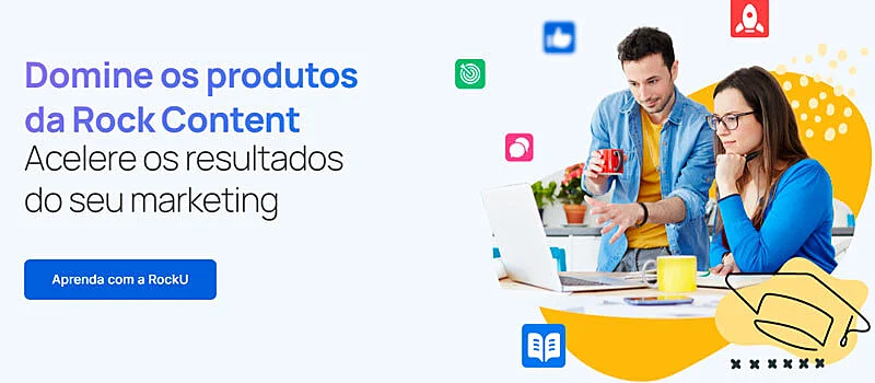 captura de tela da página inicial do site de cursos gratuitos de marketing Rock University