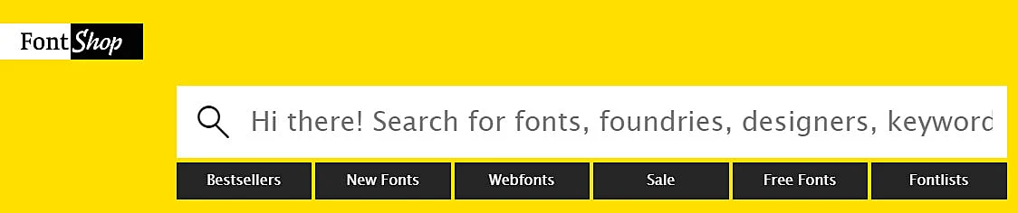 Tela de busca de fonte do TypeNavigator