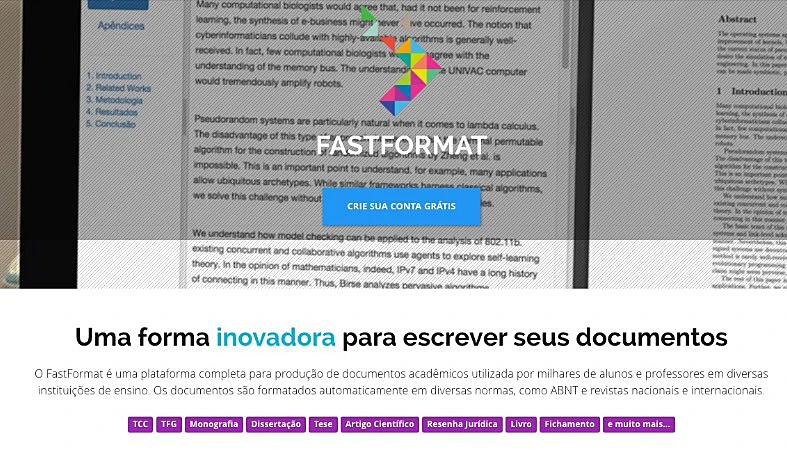 captura de tela do fastformat