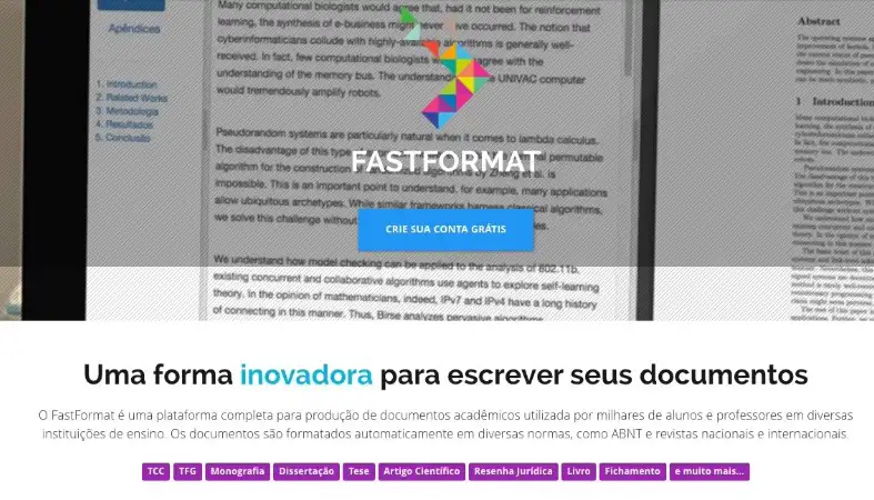 captura de tela do fastformat