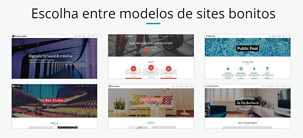 Modelos e layouts prontos e personalizáveis