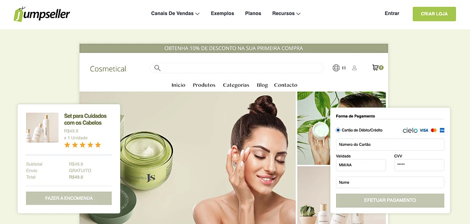 Captura de tela do Jumpseller