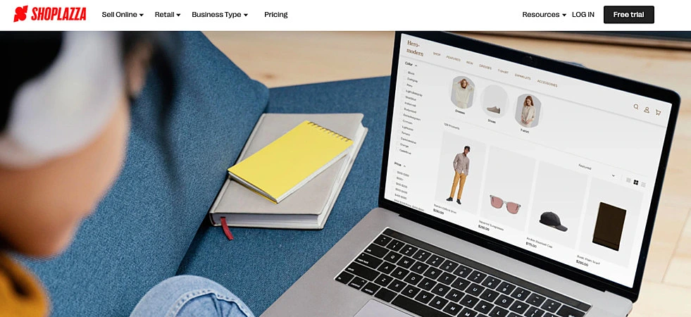 Captura de tela do Shoplazza