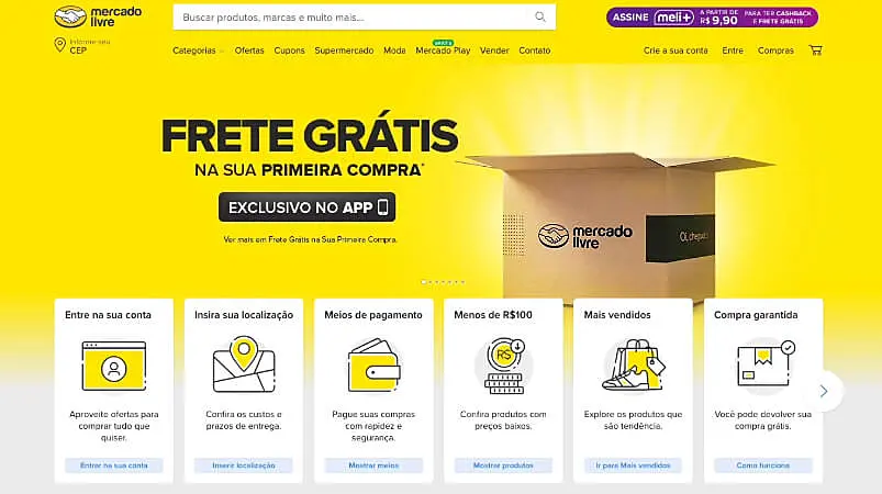 Captura de tela do Mercado Livre