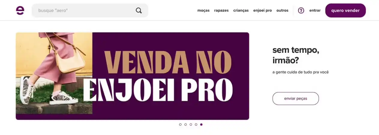 Captura de tela do Enjoei