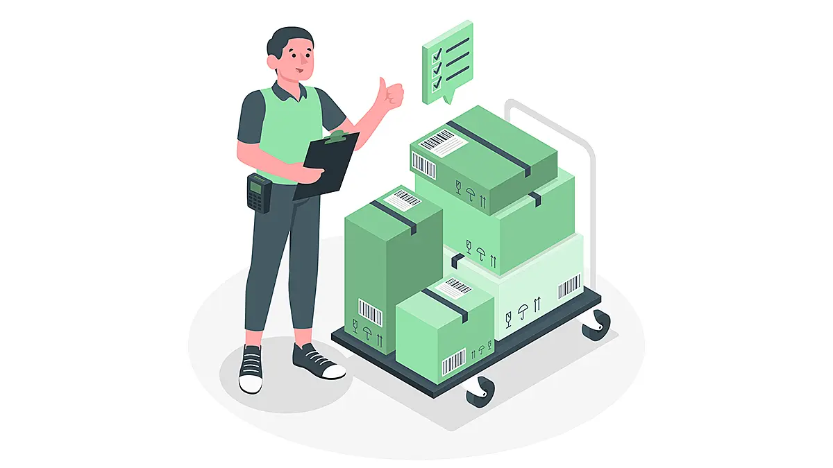 Ilustración de gestión de inventario