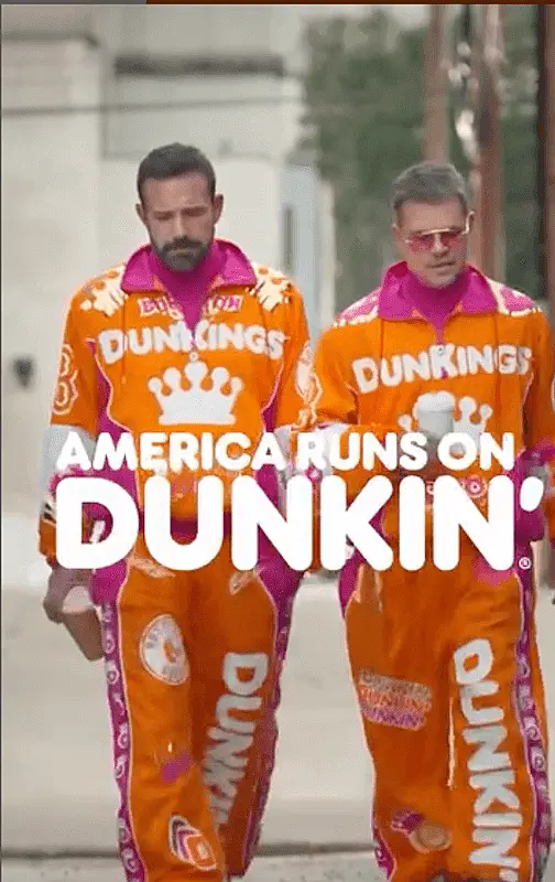 Dunking Donuts advertisement campaign for Instagram with Ben Affleck and Matt Damon.