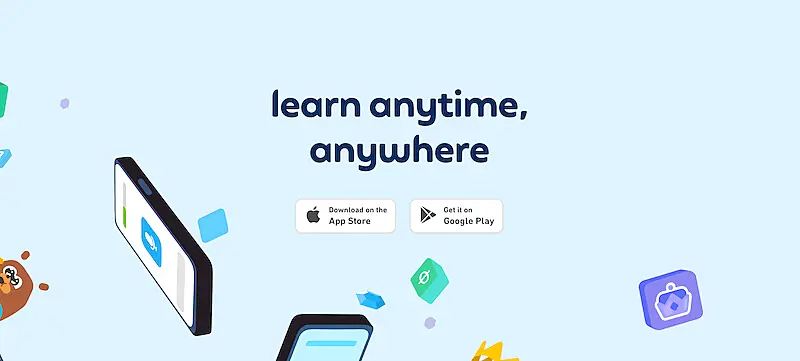 In the image it's written "learn anytime, anywhere".