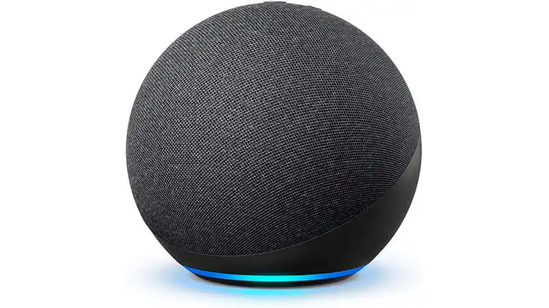 imagem de um smart speaker Echo Dot 4ª geração na cor cinza