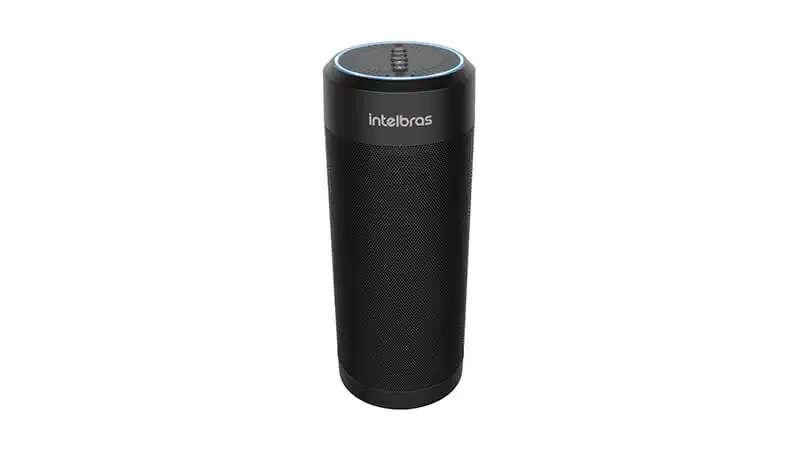 imagem de um smart speaker Izy Speak na cor preta