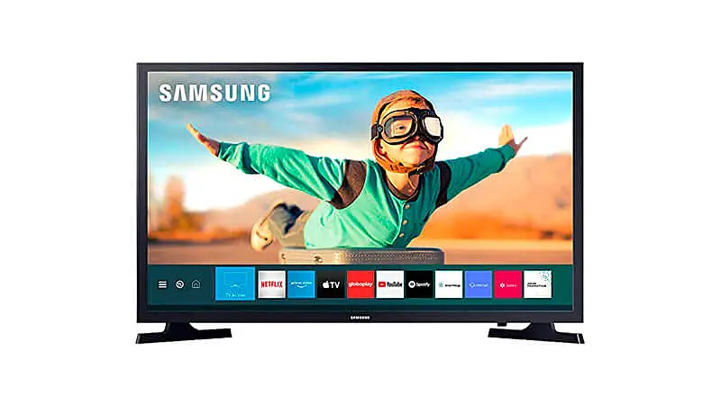 imagem de uma smart tv 32 polegadas da Samsung
