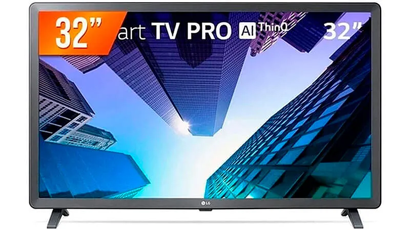 imagem de uma smart tv 32 polegadas da LG