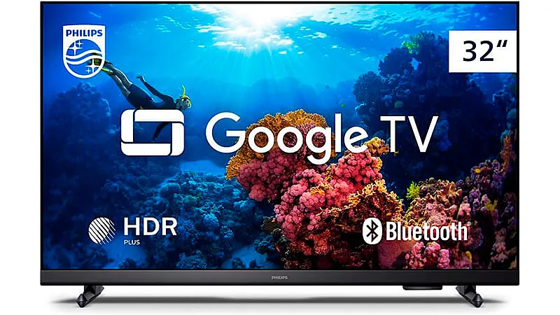 imagem de uma smart tv 32 polegadas da Philips