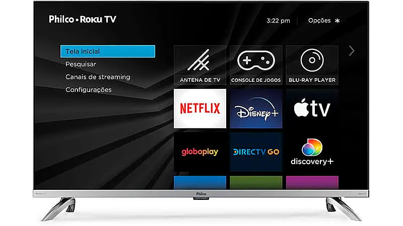 imagem de uma smart tv 32 polegadas da Philco
