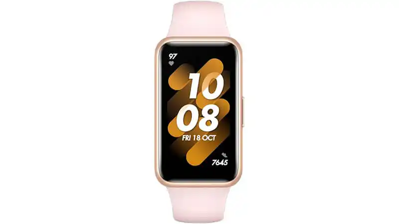 imagem de uma Huawei Band 8 na cor rosa