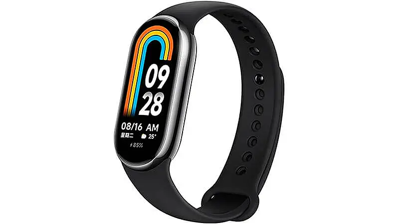 imagem de uma Mi Band 8 na cor preta