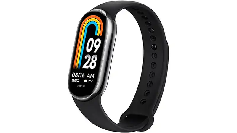 imagem de uma Mi Band 8 na cor preta