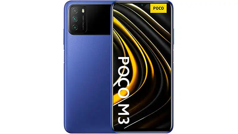 imagem da parte frontal de um smartphone Xiaomi Poco M3