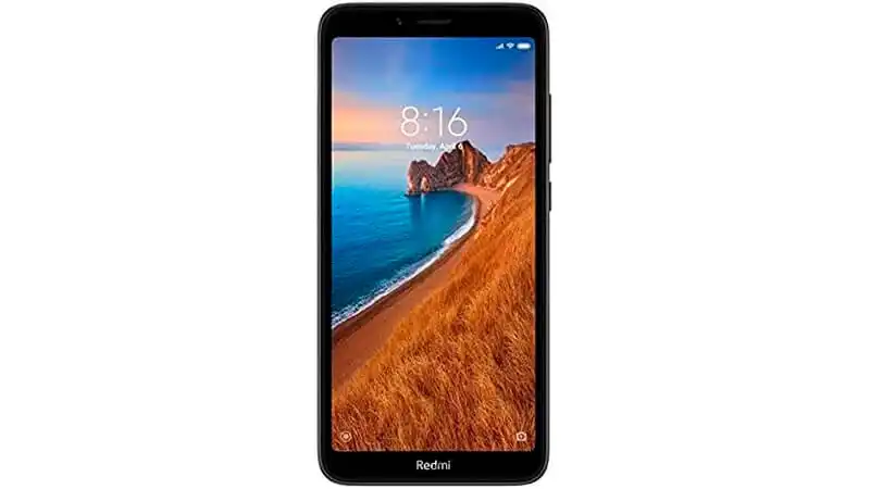 imagem que mostra a parte frontal de um Redmi 7A