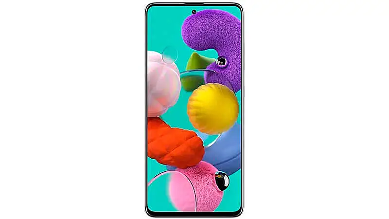 imagem de um smartphone Samsung Galaxy A51