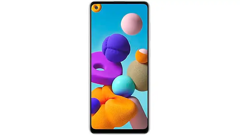 imagem de um smartphone Samsung Galaxy A21s