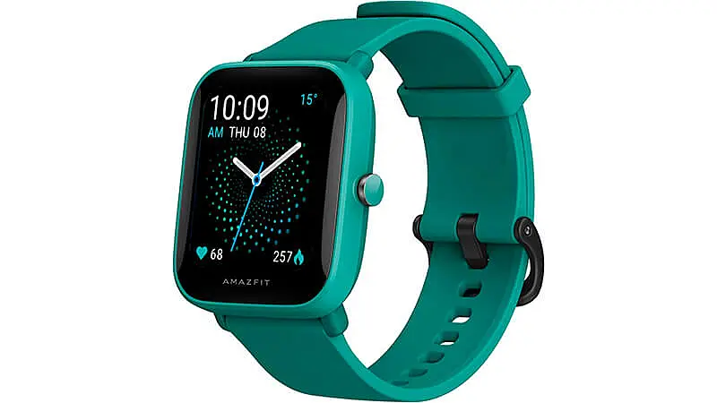 imagem de um smartwatch Amazfit Bip U Pro na cor verde