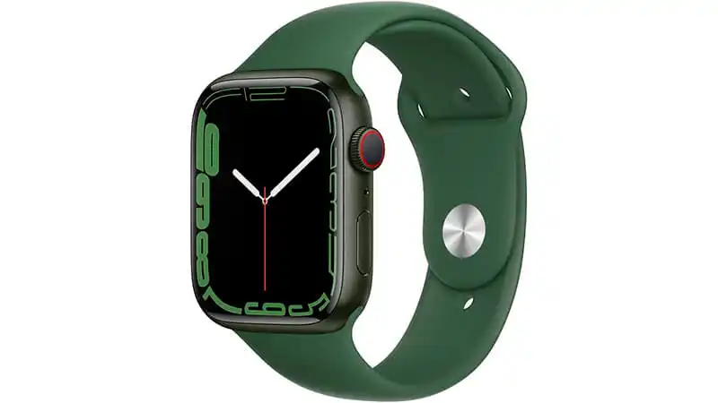 Smartwatch com GPS Apple imagem de um Apple Watch Series 7 na cor verde