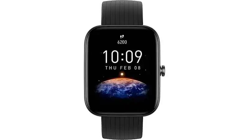 Smartwatch com GPS Amazfit imagem de um smartwatch Amazfit Bip 3 PRO na cor preta