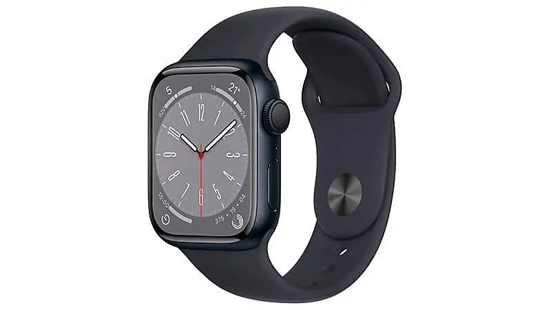 imagem de um Apple Watch Series 8 na cor preta