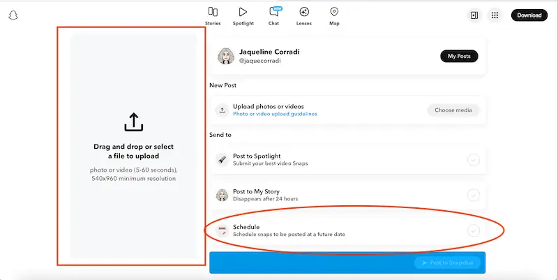 Snapchat tools page