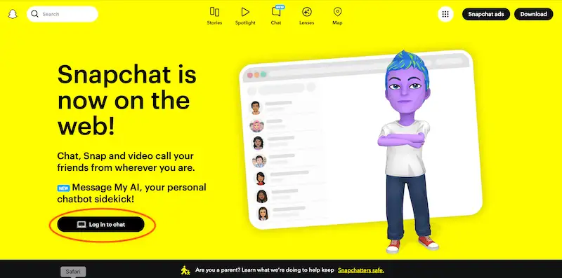 Snapchat page