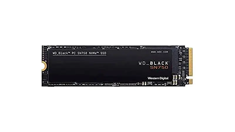 imagem de um ssd nvme 1tb WD Black SN750